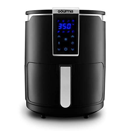 Gourmia GAF265 Digital Air Fryer | Oil-Free Healthy Cooking | 4-Quart Capacity | 8 Cook Modes | Removable, Dishwasher-Safe Tray | Free Recipe Book Included