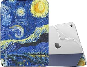 MoKo for iPad Air 11-inch Case M2 (2024), iPad Air 5th/4th Generation Case 10.9 Inch 2022/2020, Translucent Frosted Soft TPU Back Cover Case for iPad Air 11''/5th/4th, Starry Night