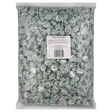 Brach's Starbrites Spearmint Mints, 6.31 Pound Bulk Candy Bag