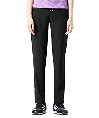 BGOWATU Women's Hiking Pants Quick Dry Stretch with Zipper Pockets Outdoor Mountain Trousers