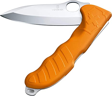 Victorinox Hunter Pro Swiss Army Pocket Knife, Large, Multi Tool, 2 Functions, Large Locking Blade, One Hand, Orange