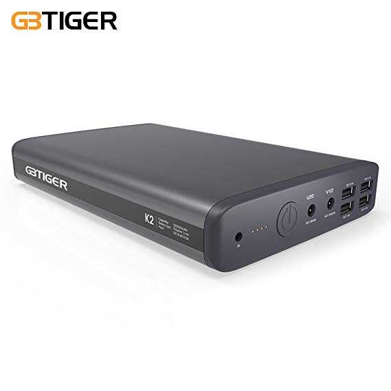 GBTIGER 50000mAh K2 6 Port(5/12/20v) Portable Charger Laptop External Battery with 14 Connector for Most of Sony Dell HP Samsung Lenovo Acer Laptop Notebook&Phones (Not for Apple Laptop) (Upgrade-K2)