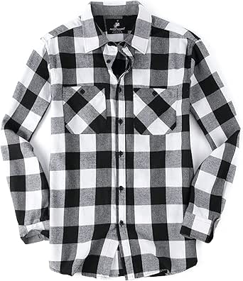 Alex Vando Mens Button Down Shirts Regular Fit Long Sleeve Casual Plaid Flannel Shirt