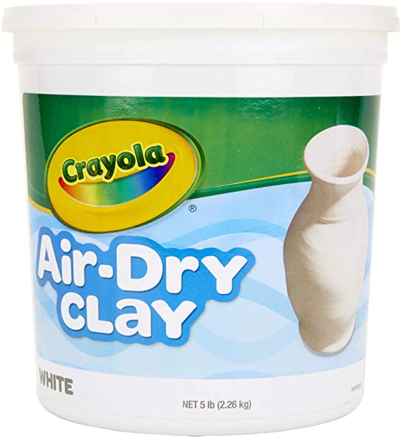 Crayola Air Dry Clay, Natural White Modeling Clay, 5 Lb Bucket