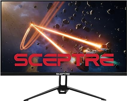 Sceptre IPS 27-inch Gaming Monitor 1920 x 1080p up to 165Hz 1ms AMD FreeSync Premium 119% sRGB DisplayPort HDMI Build-in Speakers, Machine Black (E275B-FPT168S)