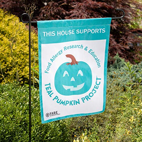 SCS Direct Halloween Teal Pumpkin Garden Flag for Allergy Awareness - 12 x 18 in Officially Licensed (Pole NOT Included)