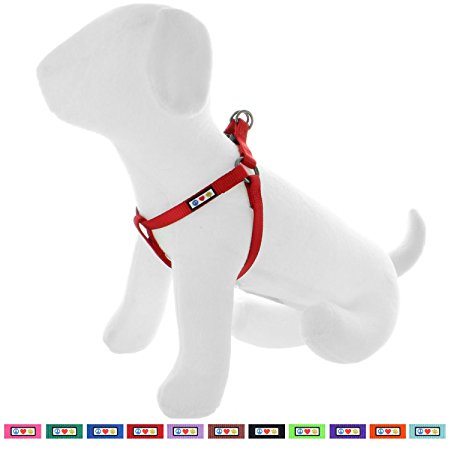 Pawtitas Pet Adjustable Solid Color Step In Puppy / Dog Harness 6 feet Matching Collar and Harness sold separately