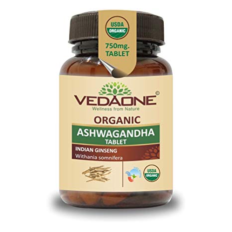 Vedaone Organic Ashwagandha 60 Tablets Of 750Mg