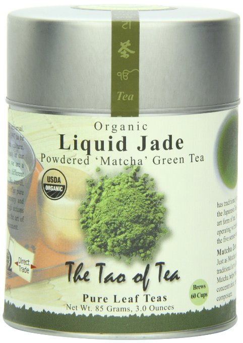 The Tao of Tea  Liquid Jade Powdered Matcha Green Tea Loose Leaf 3-Ounce Tin