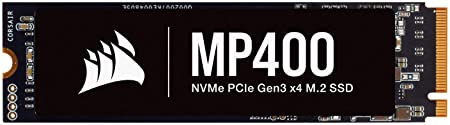 Corsair MP400 1TB Gen3 PCIe x4, NVMe M.2 SSD (Sequential Read Speeds of up to 3,4000 MB/s, Write Speeds of up to 3,000 MB/s, High-Density 3D QLC NAND, Up to 1,600TB Written Endurance Speeds) Black