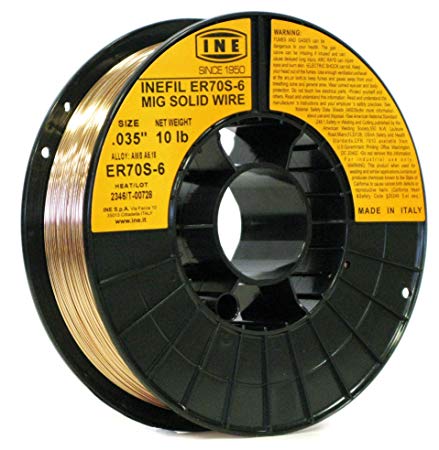 INEFIL ER70S-6 .035-Inch on 10-Pound Spool Carbon Steel Mig Solid Welding Wire