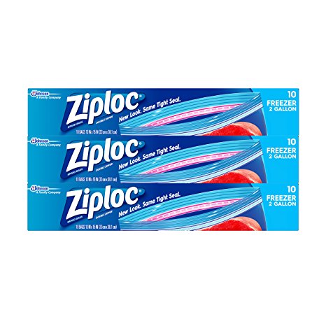 Ziploc Freezer Bags, 30 Count