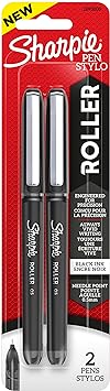 Newell Brands SHARPIE Rollerball Pen Retractable 2pk Black