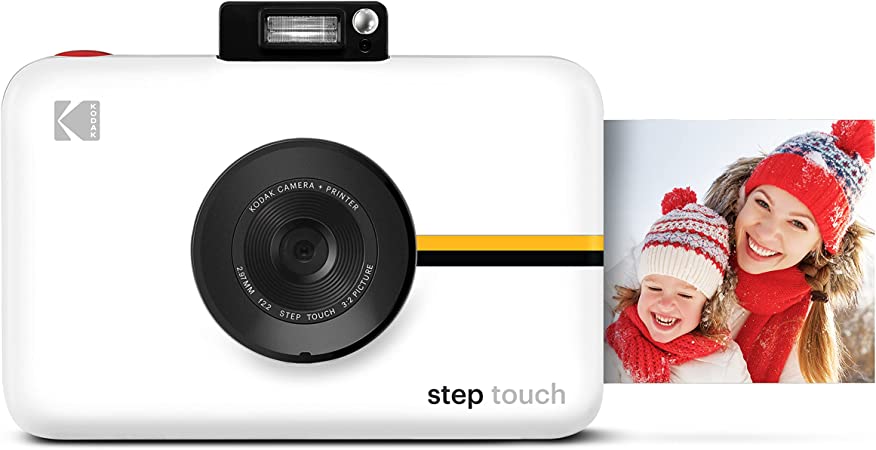 KODAK Step Touch Instant Camera with 3.5 Inch LCD Touchscreen Display (White) Bluetooth Printer with ZINK Technology, 1080p HD Video, 10x Zoom & KODAK App