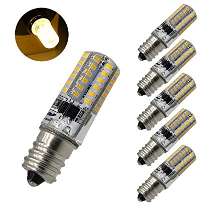 Bqhy Dimmable E12 LED Bulb, 2W 110V T4 JD Mini-candelabra Edison Screw(mini-can) 3000K Warm White 360 Degrees Beam Angle 20W Halogen Bulb Equivalent