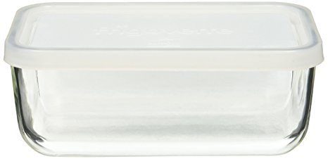 Bormioli Rocco Frigoverre Rectangular Food Container with Frosted Lid, 37-1/4-Ounce
