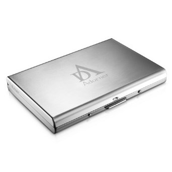 Adorner Latest RFID Blocking Stainless Steel Wallet Credit Card Holder with Six Card Slots For Men and Women