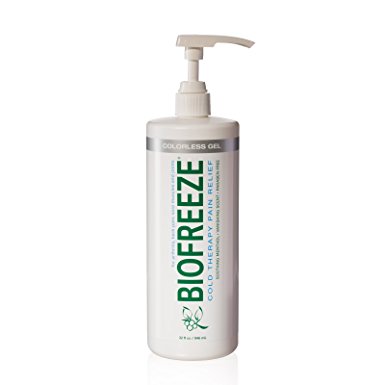 Biofreeze Pain Relief Gel for Arthritis, 32 oz. Bottle With Pump, Fast Acting Cooling Pain Reliever for Muscle, Joint, & Back Pain, Cold Topical Analgesic with Colorless Formula, 4% Menthol