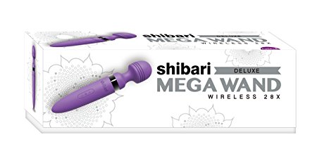 Shibari MEGA Deluxe 28x, Wireless, Waterproof, Large sized Power Wand Massager, Purple