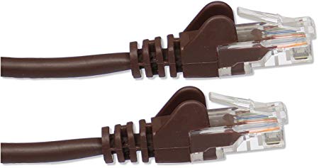 rhinocables® 10m 10 Metre Brown Cat5e Ethernet RJ45 High Speed Network Cable Lead Cat 5e