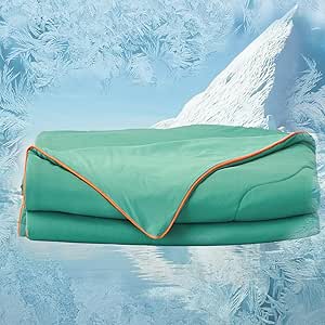 MorroMorn IceyRest Cooling Comforter King Size for Hot Sleepers Night Sweats Pregnancy, Cooling Blankets Quickly Cool Down, Lightweight Blanket Summer Comforter Cold Touch, Watermelon Green 104"x90"