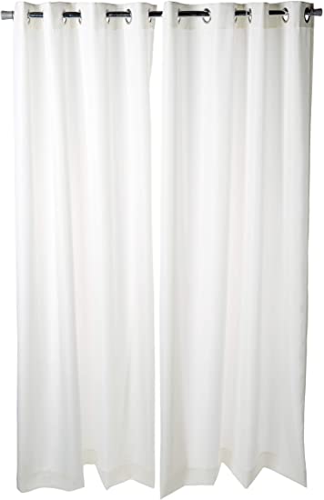 Indoor/Outdoor Solid Cabana Grommet Top Curtain Panel Wide Window Curtain Pair with Grommet Top 2pc 84 95 108 120 inch Window Treatment (54X84 X2, Beige)