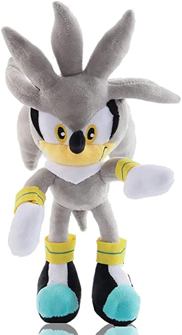 Sonic Plush 11" Sonic Hedgehog Toy, Sonic The Hedgehog Plush Figure,Sonic Cute Doll (Gray)