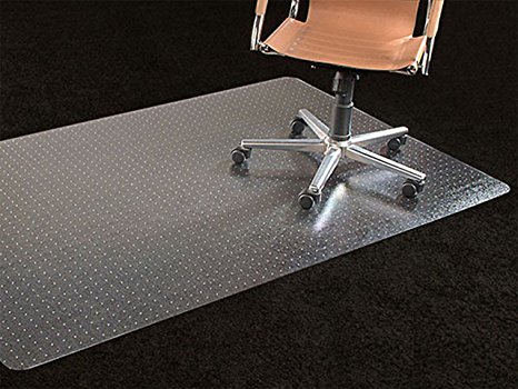 Office Premium Chair Mat 35"x47" Carpet Protection Mat Low Medium Pile,Studded,Clear,Rectangular Shaped