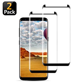 [2-Pack] Galaxy S8 Plus Screen Protector,WZS [9H Hardness][Anti-Fingerprint][Ultra-Clear][Bubble Free] Tempered Glass Screen Protector Compatible with Samsung Galaxy S8 Plus