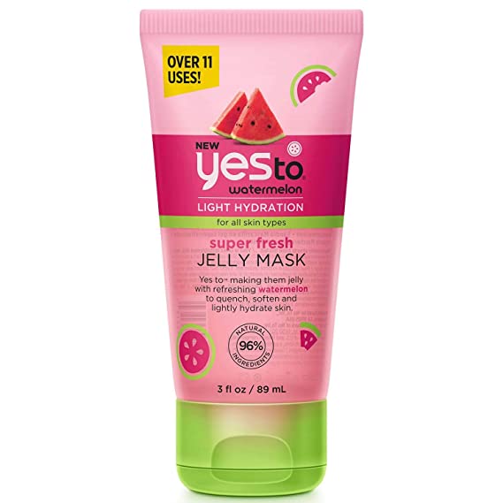 Yes To Watermelon Light Hydration Super Fresh Jelly Mask, for All Skin Types, 3 Fluid Ounce
