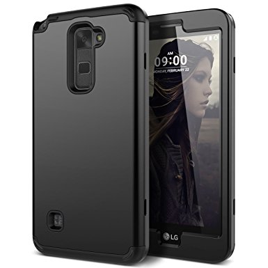 LG Stylus 2 Case, WeLoveCase Heavy Duty Drop Protection Case Shockproof Silicone Bumper   High Impact Hard PC 3 in 1 Hybrid Protective Case Cover for LG Stylus 2 / LG G Stylo 2 (LS775) - Black