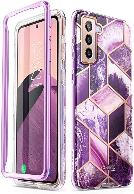 i-Blason Cosmo Series for Samsung Galaxy S21 5G Case, Slim Stylish Protective Case Without Built-in Screen Protector (Purple)