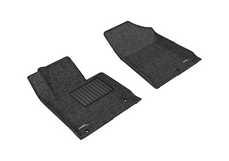 3D MAXpider Front Row Custom Fit Floor Mat for Select Hyundai Sonata Models - Classic Carpet (Black)