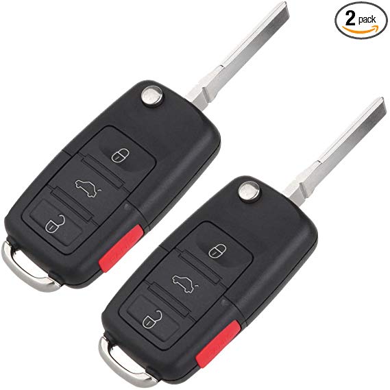 Keyless Entry,SCITOO 2 Replacement NBG735868T fit 2002 2003 2004 2005 Volkswagen Golf Jetta Passat Key Fob Remote