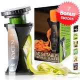 Best Zucchini Spiralizer with 6 Ebooks and Spiral Slicer Recipes Cookbook - Eat Healthy Pasta with this Vegetable Spaghetti Noodle Maker
