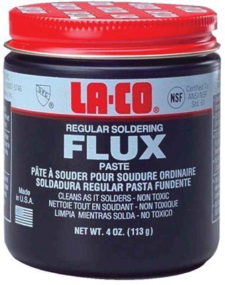 LA-CO 22194 Regular Soldering Flux Paste, 4 oz Brush in Cap