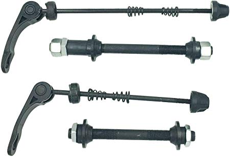 AiTuiTui 1 Pair MTB Quick Release Bicycle Hub, Road Mountain Bike Front & Rear Axle Hollow Shaft Set with Standard Spacing