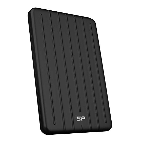 Silicon Power 512GB Rugged Portable External SSD Bolt B75 Pro, USB 3.1 Gen 2, USB-C to Type-C/Type-A Cables, Black - SP512GBPSD75PSCK