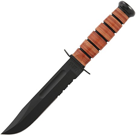 KA-BAR Full Size US Marine Corp Fighting Knife, Serrated