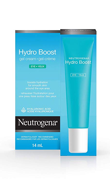 Neutrogena Hydro Boost Gel Eye Cream with Hyaluronic Acid, Under Eye Moisturizer, Unscented, 14 mL
