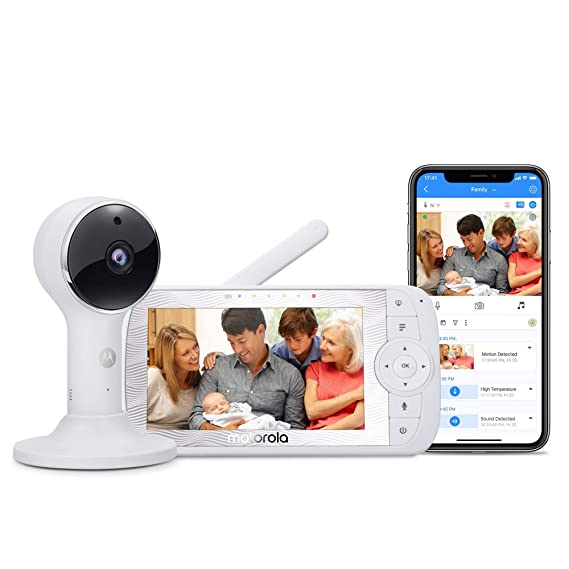 Motorola Connect60 Wireless Home Monitoring Camera - 5-Inch HD 1080p WiFi Video Household Monitor for Infant, Elderly, Pet - Intercom Communication System - Voice-Assistant Compatible, Digital P