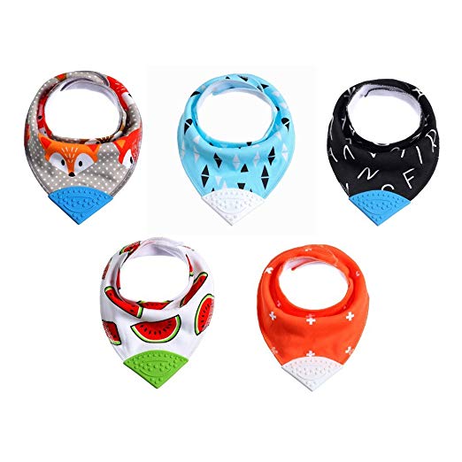 Unisex Baby Bandana Drool Bibs for Drooling and Teething Boys and Girls, 100% Cotton, Soft, Absorbent and Hypoallergenic