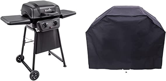 Char-Broil Classic 280 2-Burner Liquid Propane Gas Grill & 1657996P12 2 Burner Basic Grill Cover Medium