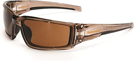 Uvex by Honeywell Hypershock Safety Glasses, Brown Frame with Espresso Polarized Lens & Anti-Scratch Hardcoat (S2969)