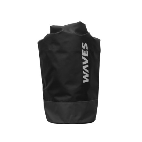 Waves Gear Infinite Dry Bag - Available in Black, Blue and Yellow - Completely Waterproof Bag with Shoulder Strap - Perfect for Boating, Kayaking, Paddle Boarding and the Beach