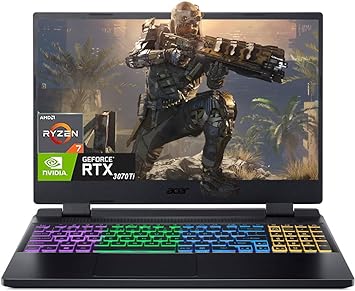 acer 2023 Newest Nitro 5 Gaming Laptop, 15.6" QHD 165Hz IPS Display, AMD Ryzen 7 6800H Processor, NVIDIA GeForce RTX 3070 Ti, 32GB DDR5 RAM, 1TB SSD, Wi-Fi 6E, Backlit Keyboard, Windows 11 Home