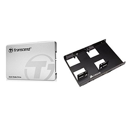 Transcend 480 GB TLC SATA III 6Gb/s 2.5" Solid State Drive (TS480GSSD220S) & Corsair Dual SSD Mounting Bracket 3.5"Bundle