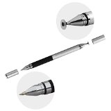 Fintie 2 in 1 Pen Fine Point Replaceable Stylus for iPad iPad Air iPad Mini iPhone Samsung Galaxy Nexus LG G Pad HP Microsoft Surface Dell Dragon Nextbook Verizon Ellipsis ASUS HTC and Other Touch Screen Devices Silver