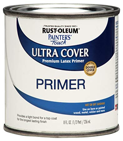 Rust-Oleum 224430T Painters Touch 1/2 Pint Latex, Flat White Primer