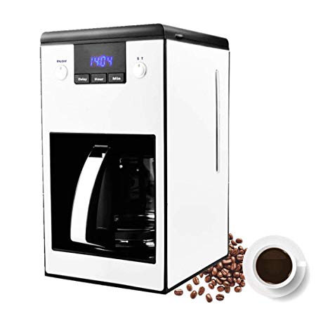 Coffee Maker,Best Drip Coffee Maker 2019 Programmable Coffeemaker 10-Cup Glass Carafe with Timer Filter Coffee Machine,LCD Display-Auto off-Leakproof Coffee Makers for Home(Silver)